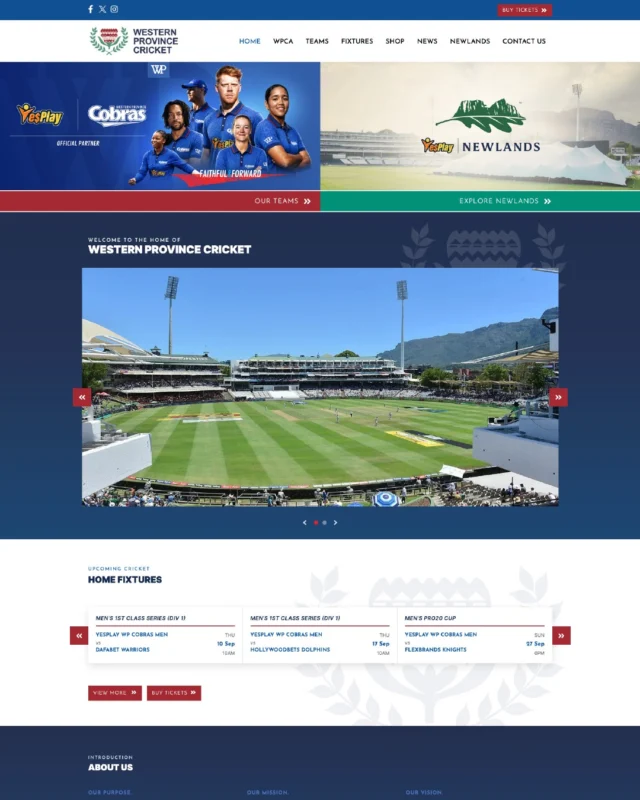 WPcricket.co.za - It's live! 🏏

We are beyond proud to share the brand new YesPlay Western Province Cricket website, freshly relaunched and rebuilt from the ground up.

This one was special. Getting to help shape the new brand and bring it to life online for one of the most iconic names in South African cricket has been an absolute privilege. 

Every fixture, every player, every bit of Newlands magic now has a home that finally does it justice.

WPcricket.co.za - Fast, bold, and built for the fans. Go take a look and let us know what you think.

Proud moment for the whole team. Here's to the season ahead. 

Built with love by GenSix Digital.

#WesternProvinceCricket #YesPlay #Newlands #SouthAfricanCricket #WebDesign #GenSixDigital #ProudlySA #CricketSA
brand-new